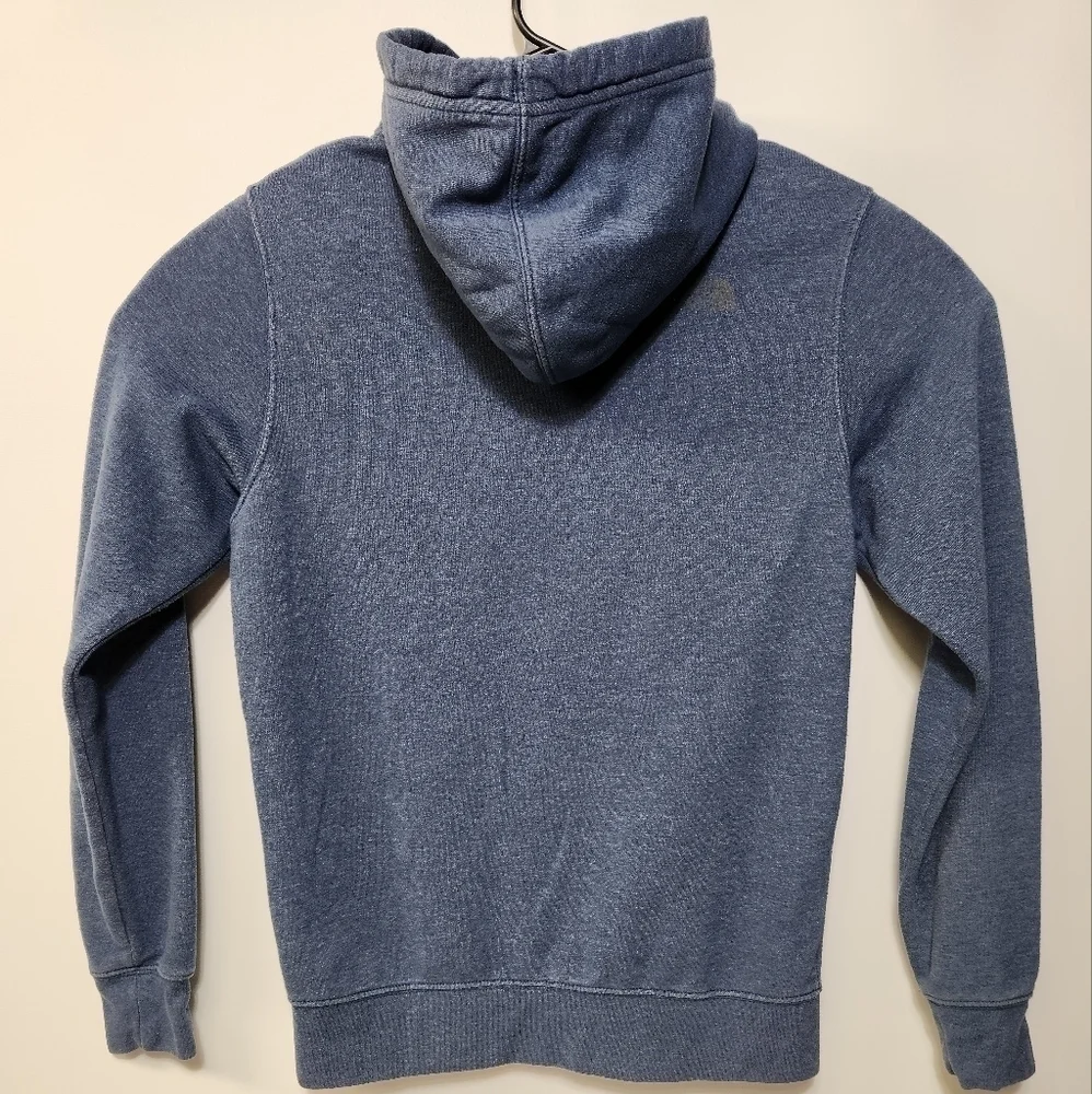 The North Face hoodie mens size small blue excellent condition bear  logo - Picture 2 of 10